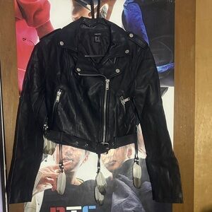 Forever 21 False Black Leather Moto Jacket